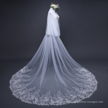 Wholesale bridal veils long lace wedding veils Sequins beaded veil